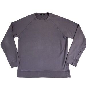 Vince Men's Purple Dyed Cotton French Terry Crew Neck Sweatshirt Size Medium USA
